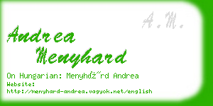 andrea menyhard business card